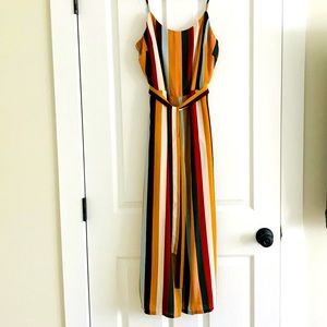 Lily Black Striped Jumpsuit